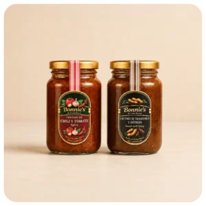 Combo x2 de chutneys Bonnie’s by Santa Masala en frascos de 240 g a elección.